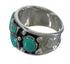 Genuine Sterling Silver Turquoise Southwestern Ring Size 6-1/2 FX91288
